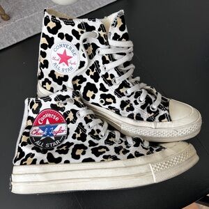 Converse All Stars Chuck Taylor Velvet Leopard High Tops